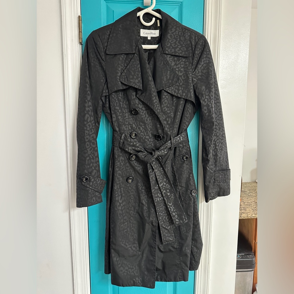 Calvin Klein animal print rain coat small